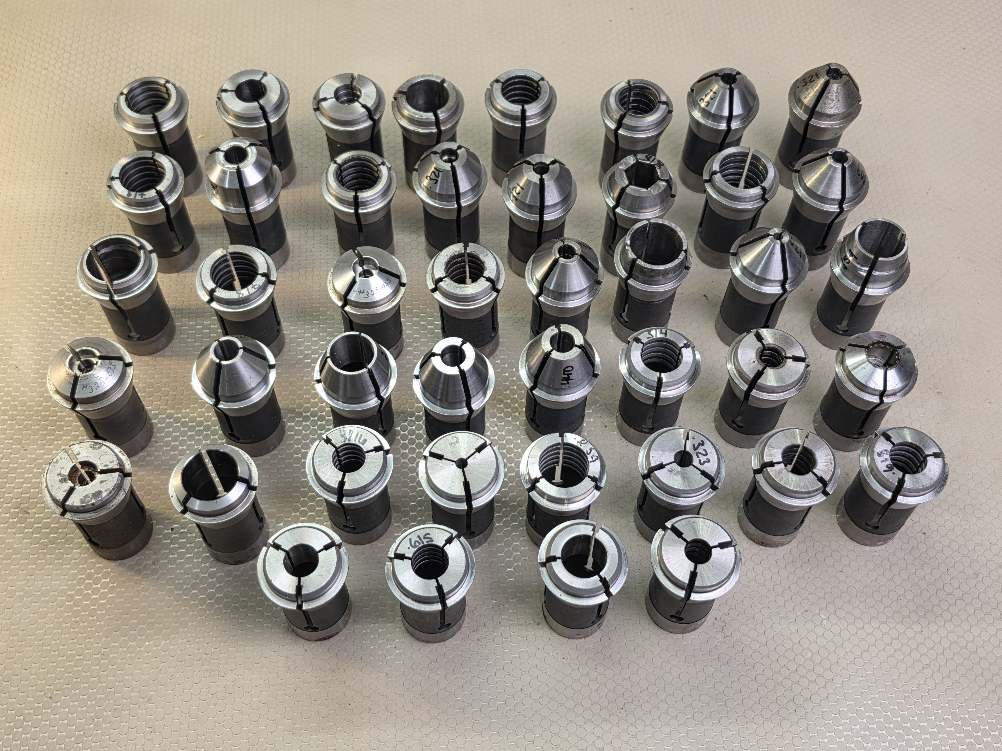 Lot of 48 S&M 0161 & 0161EN TF-Series Swiss Lathe Collets USA