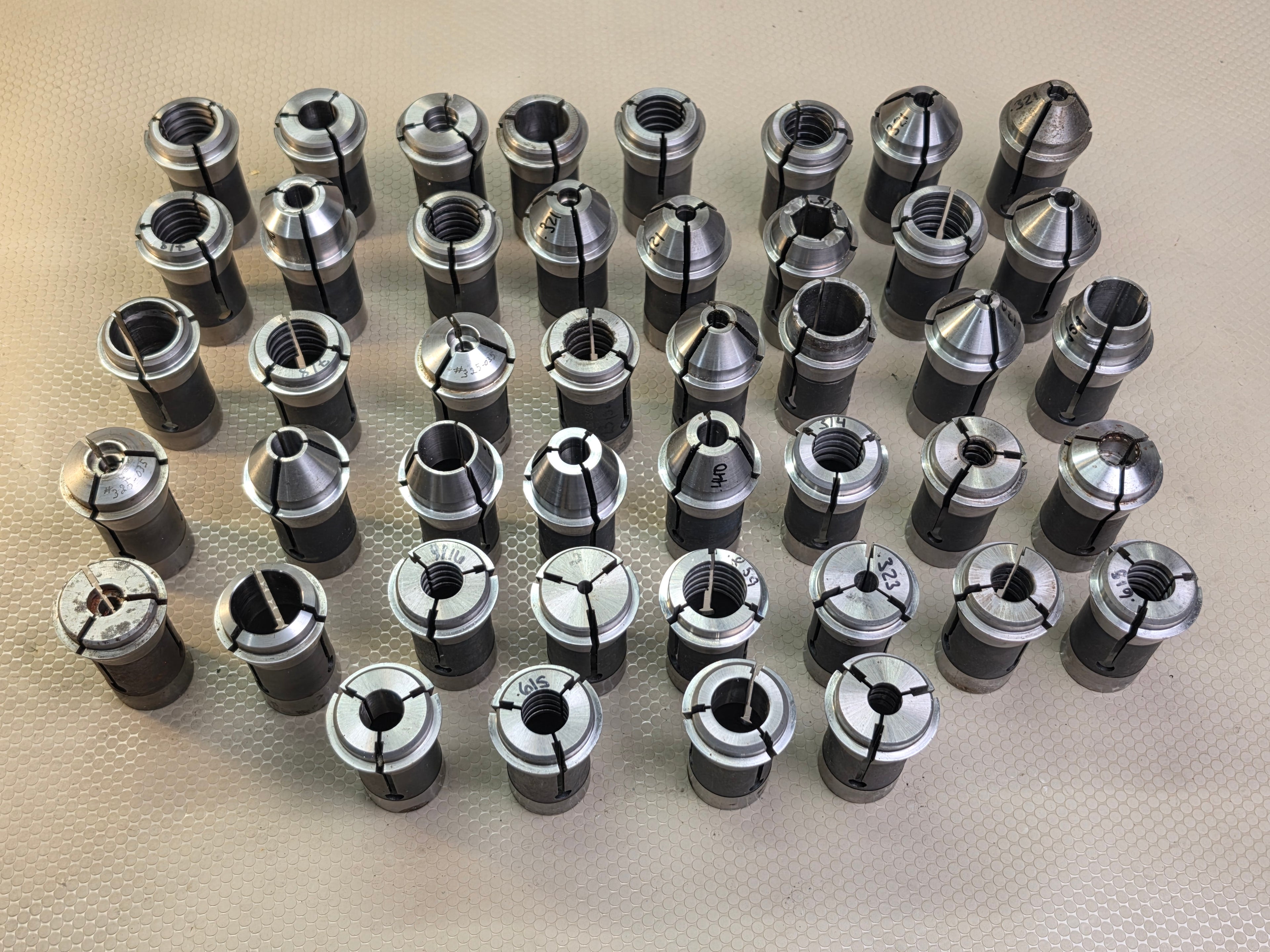 Lot of 48 S&M 0161 & 0161EN TF-Series Swiss Lathe Collets USA