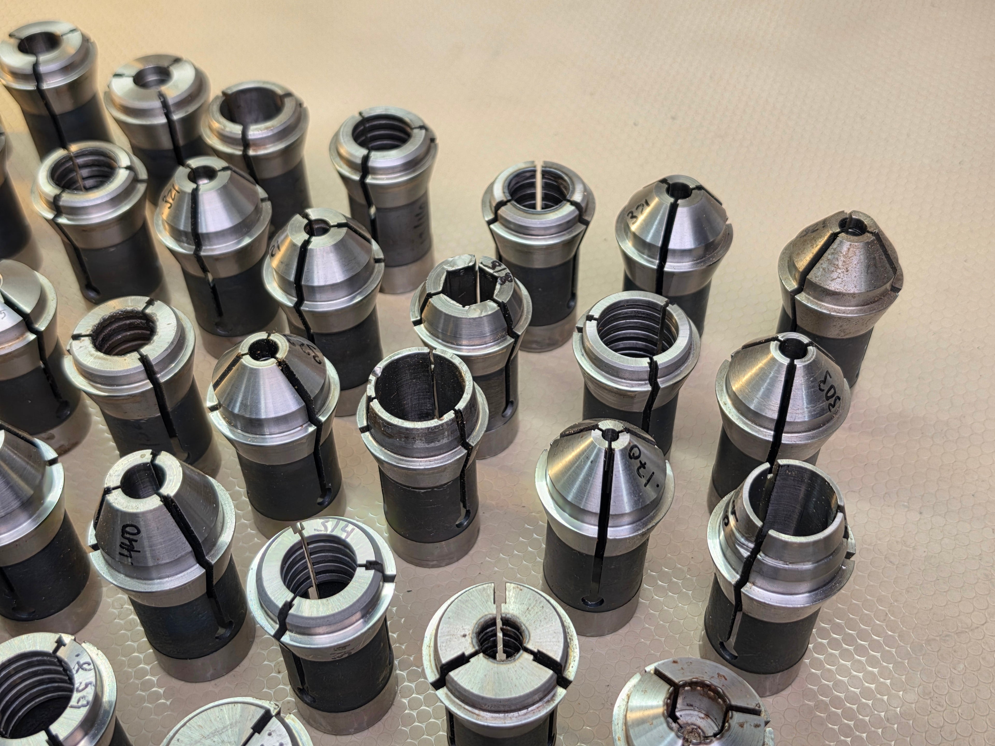 Lot of 48 S&M 0161 & 0161EN TF-Series Swiss Lathe Collets USA