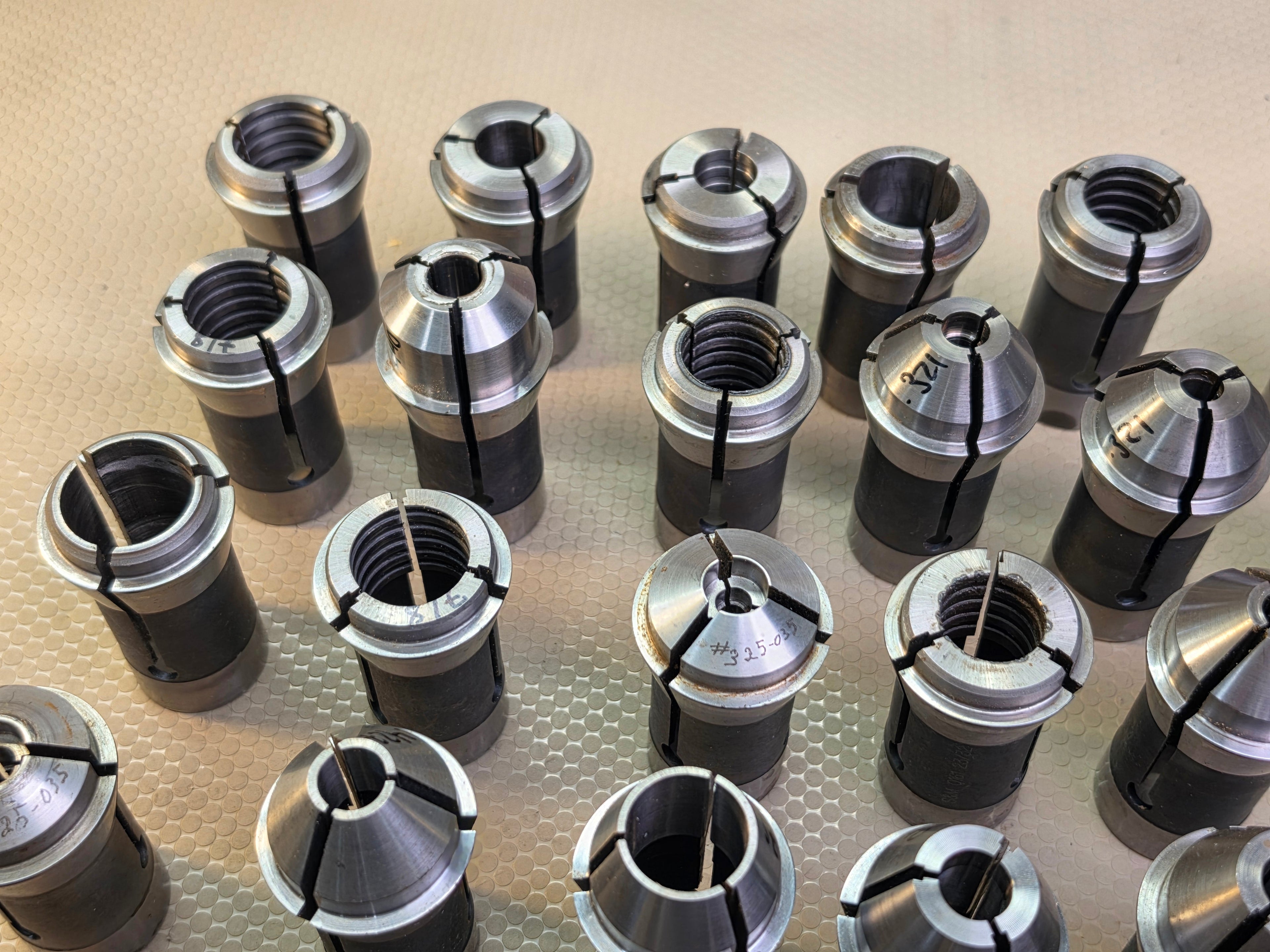 Lot of 48 S&M 0161 & 0161EN TF-Series Swiss Lathe Collets USA