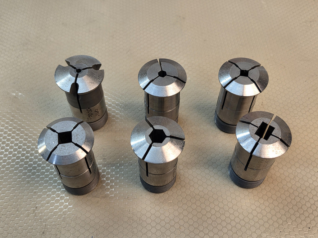 S&M 0161 TS020 TSD TF-Series Square & Hex Collets Lot of 6 Machine Tooling