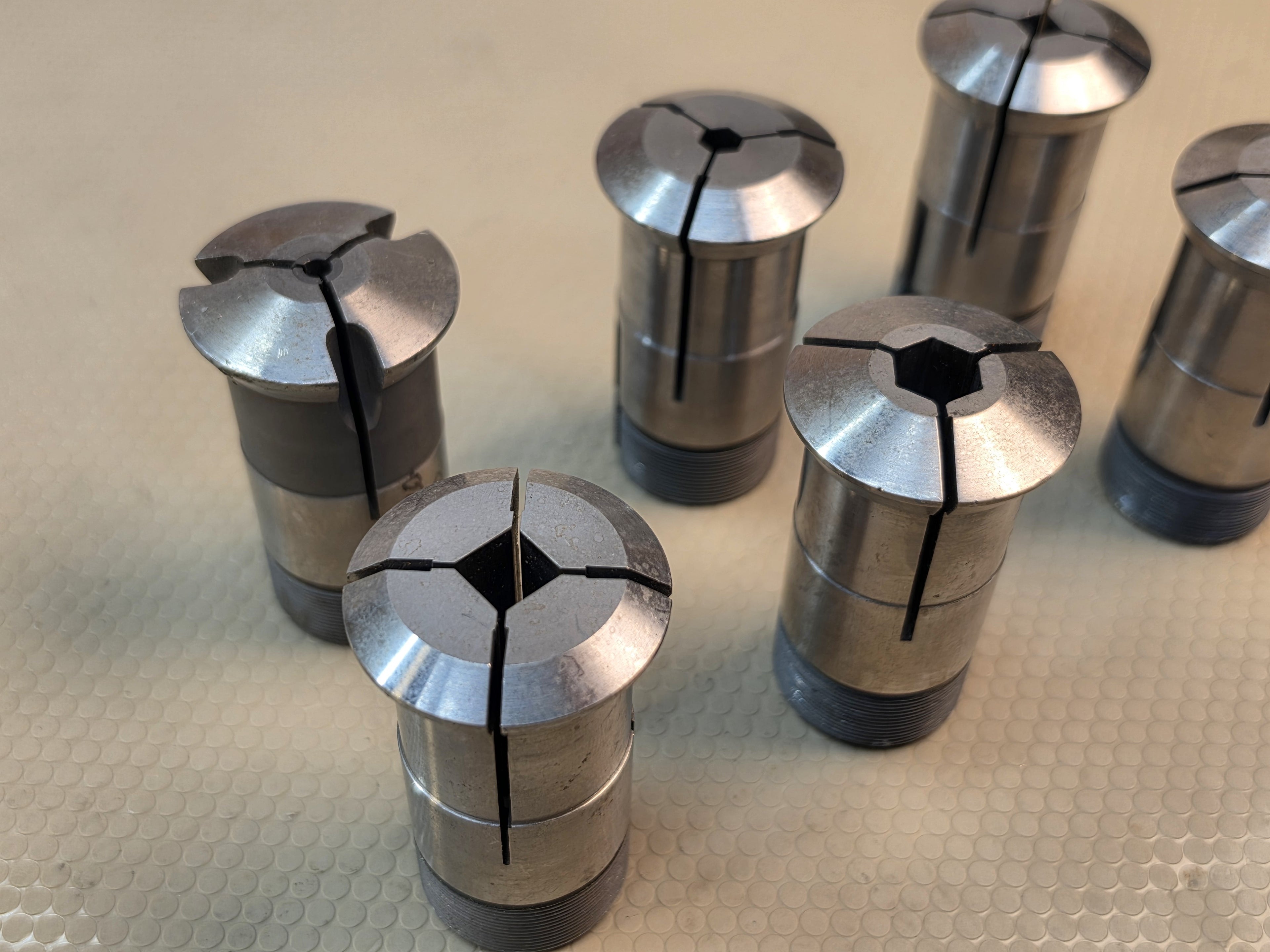 S&M 0161 TS020 TSD TF-Series Square & Hex Collets Lot of 6 Machine Tooling