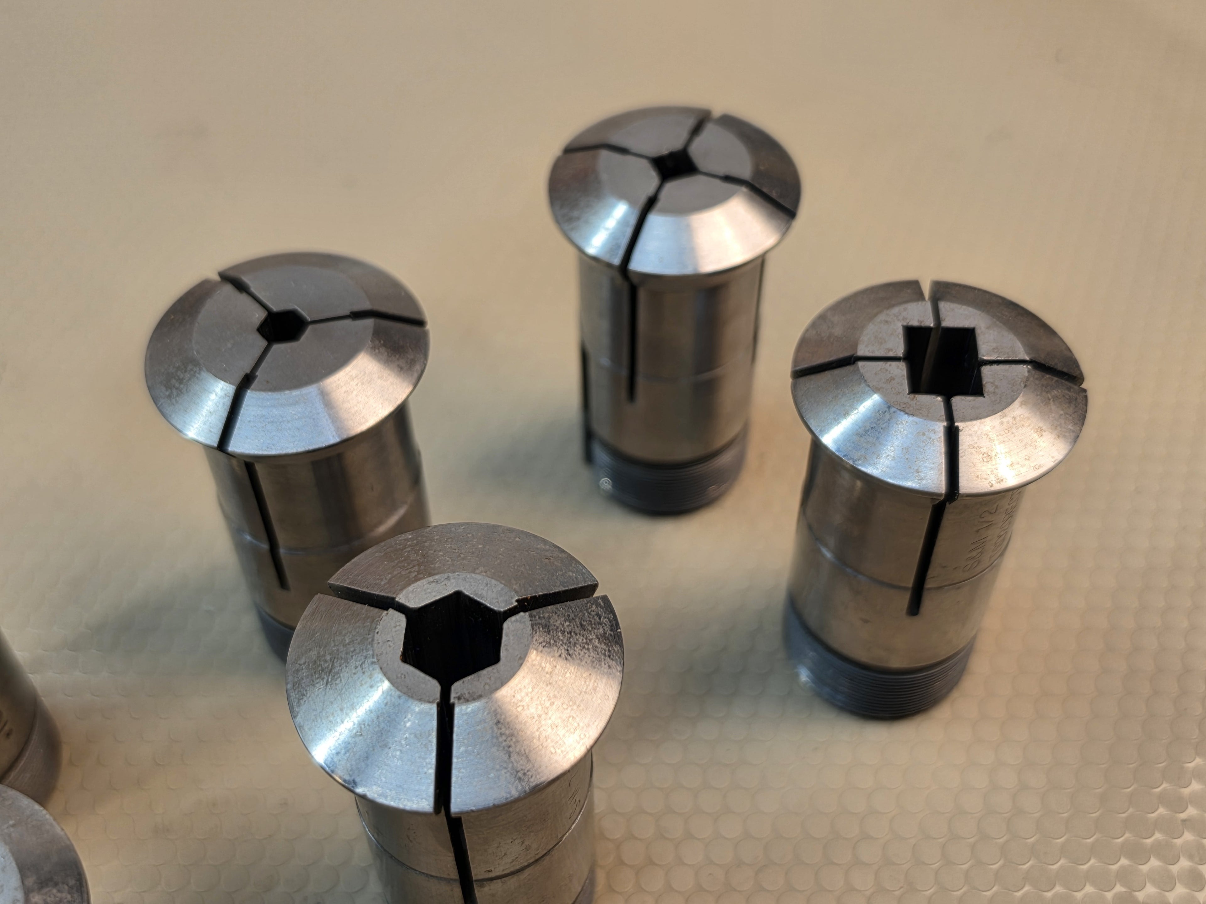 S&M 0161 TS020 TSD TF-Series Square & Hex Collets Lot of 6 Machine Tooling