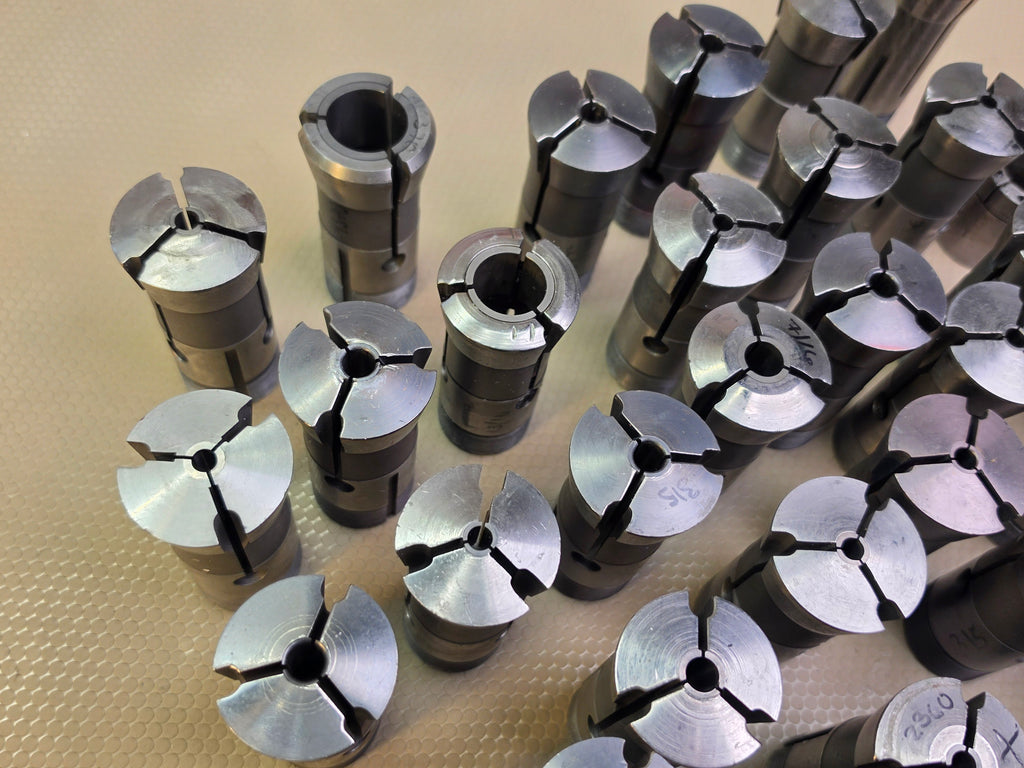 Lot of 41 Southwick & Meister S&M 5C Collets USA Lathe Tooling + Stop Sleeves
