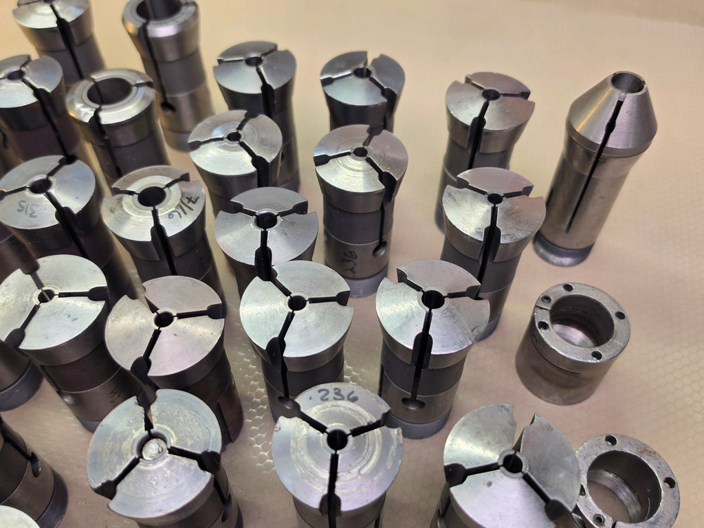 Lot of 41 Southwick & Meister S&M 5C Collets USA Lathe Tooling + Stop Sleeves