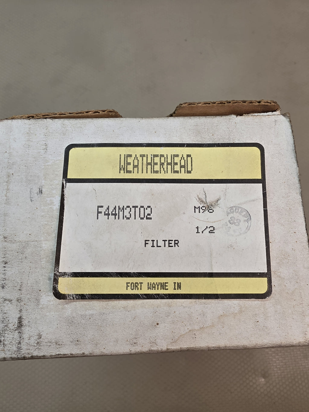 Weatherhead F44M3T02 1/2 in air line filter poly bowl metal guard 150 PSI - NEW