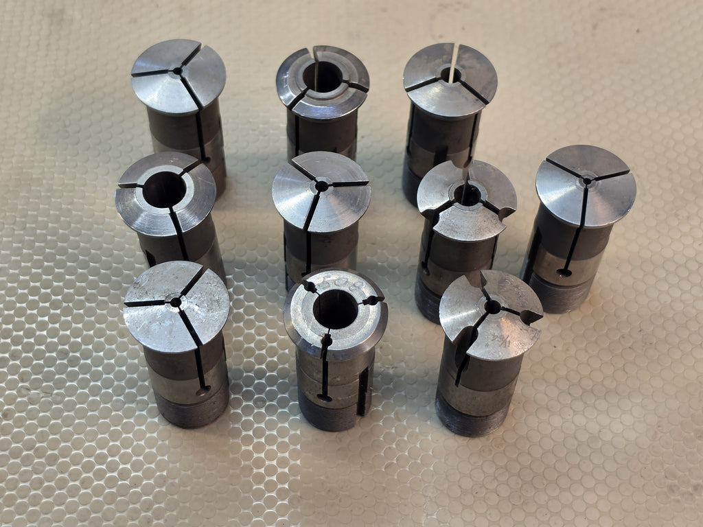 S&M Draw-In Collets Bushing Lathe Mill Tooling Mixed Sizes 0201 3/32" *10 PC*