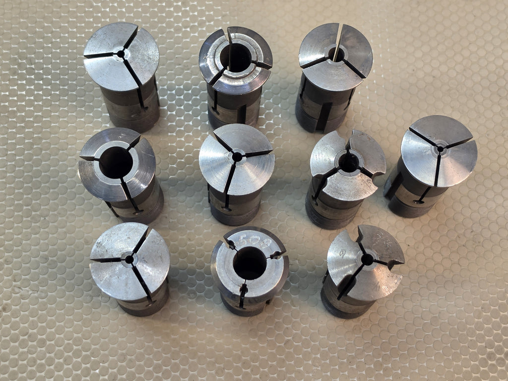 S&M Draw-In Collets Bushing Lathe Mill Tooling Mixed Sizes 0201 3/32" *10 PC*