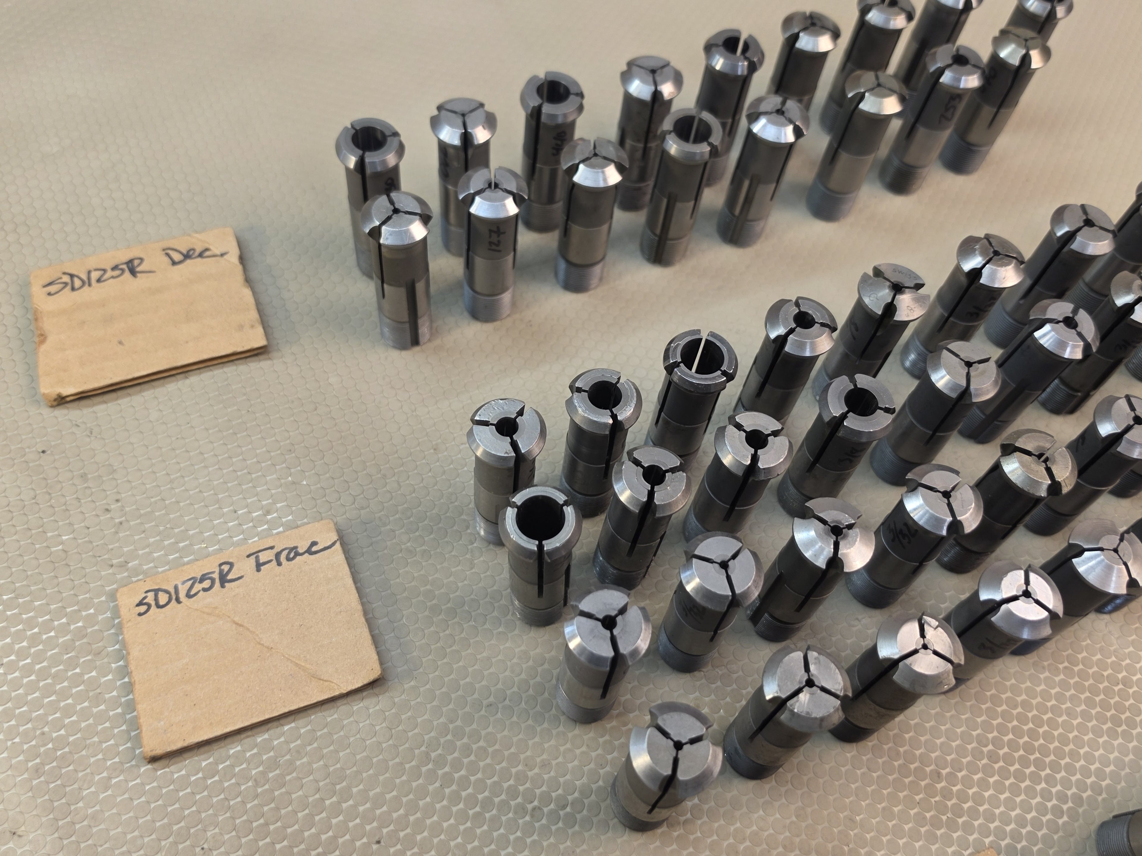 Southwick & Meister S&M SD125R Collet 69 PC Set Decimal Fractional Square Hex Machinis