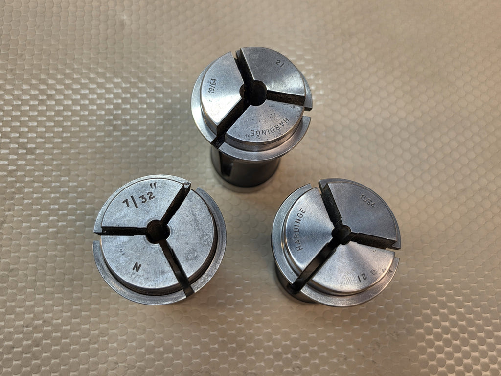 Hardinge No. 21 21N Screw Machine Collets Lot of 3 - 19/64 7/32 11/64 Tooling