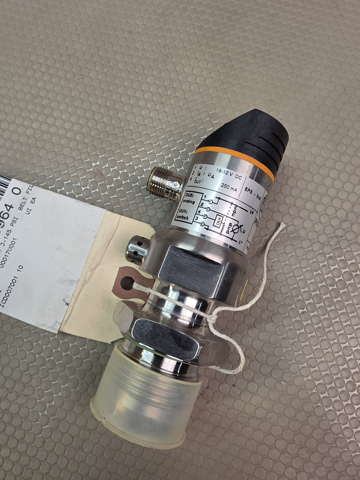 ifm PI2694 Flush Pressure Sensor -14.5 to 145 PSI 18-32VDC Hygienic -Genuine New