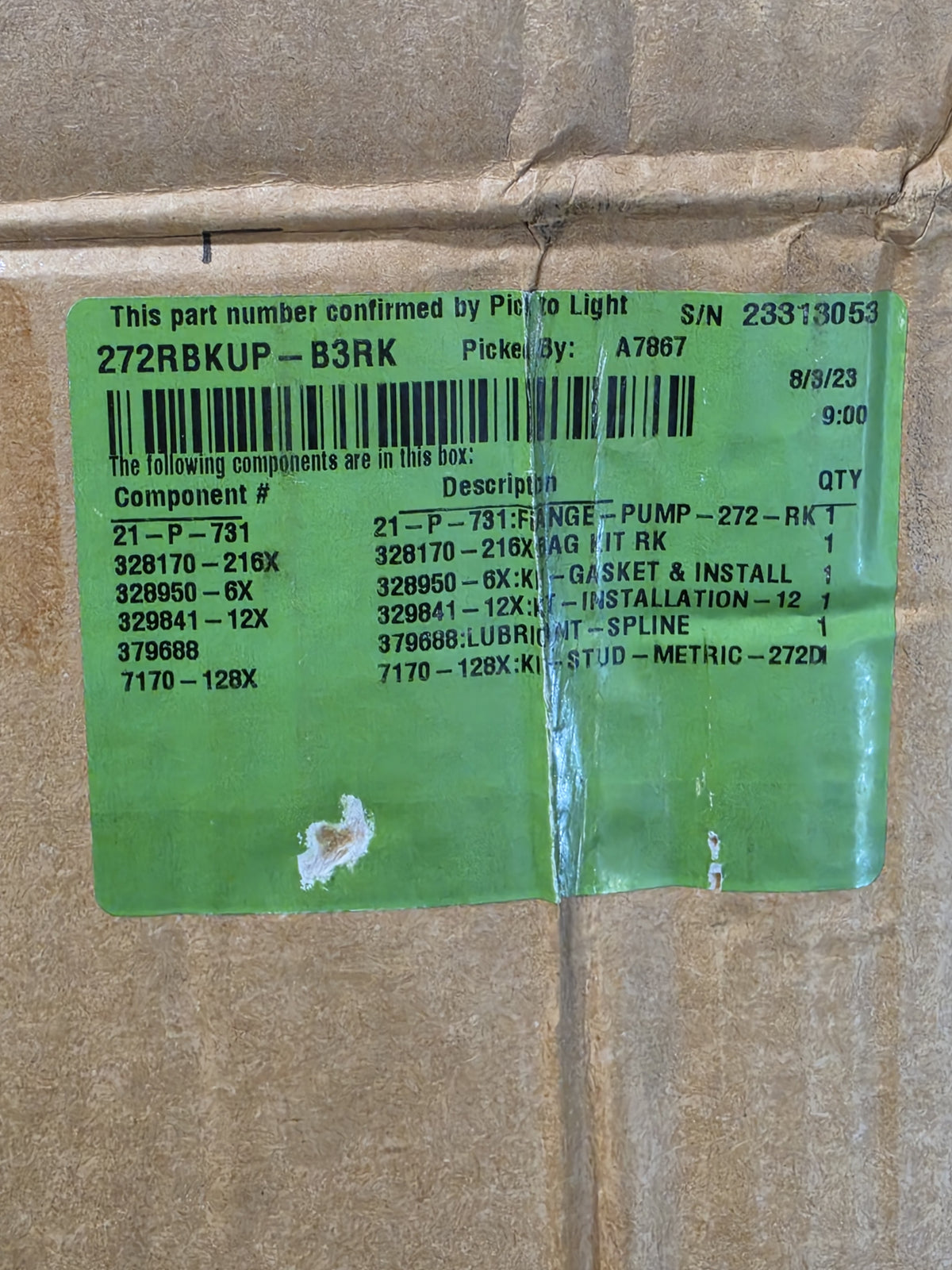Parker Chelsea 272 272RBKUP-B3RK 6-Bolt PTO Power Take-Off Power Shift - NEW