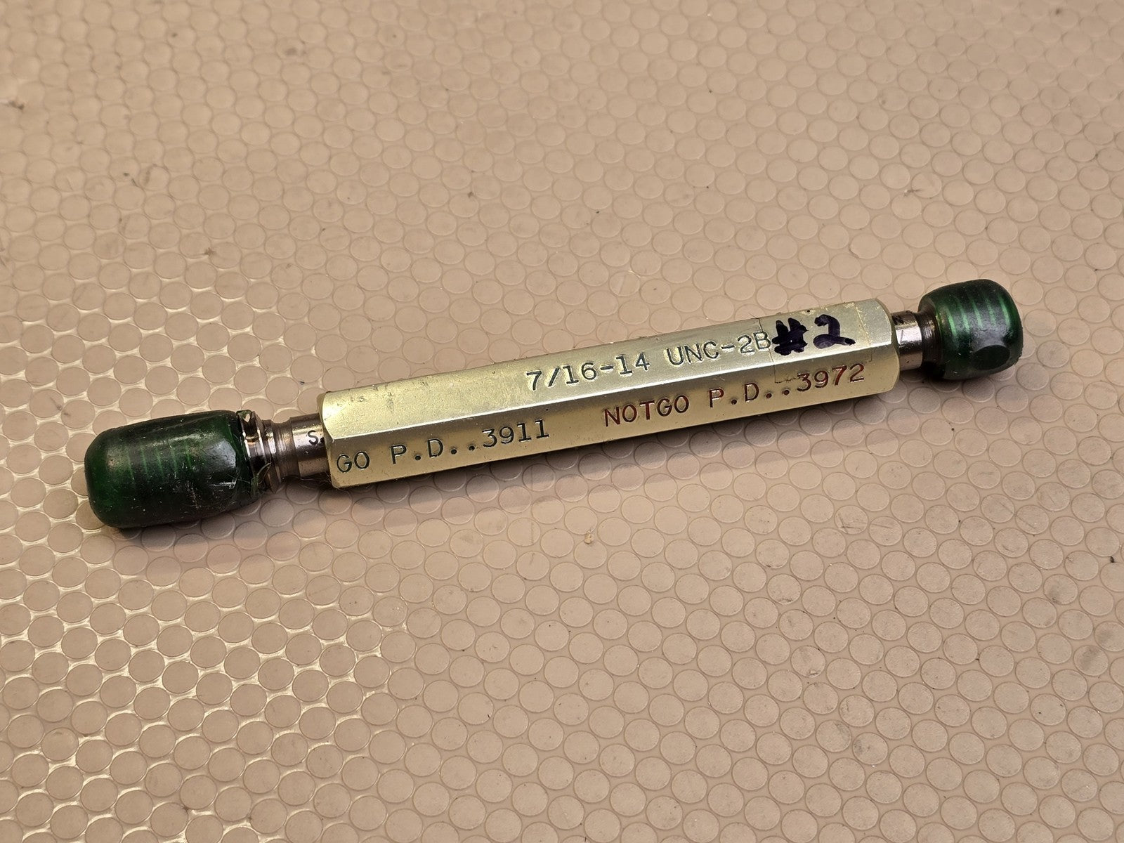 Southern Gage 7/16-14 UNC-2B Thread Plug Gage GO/NOGO .3911/.3972
