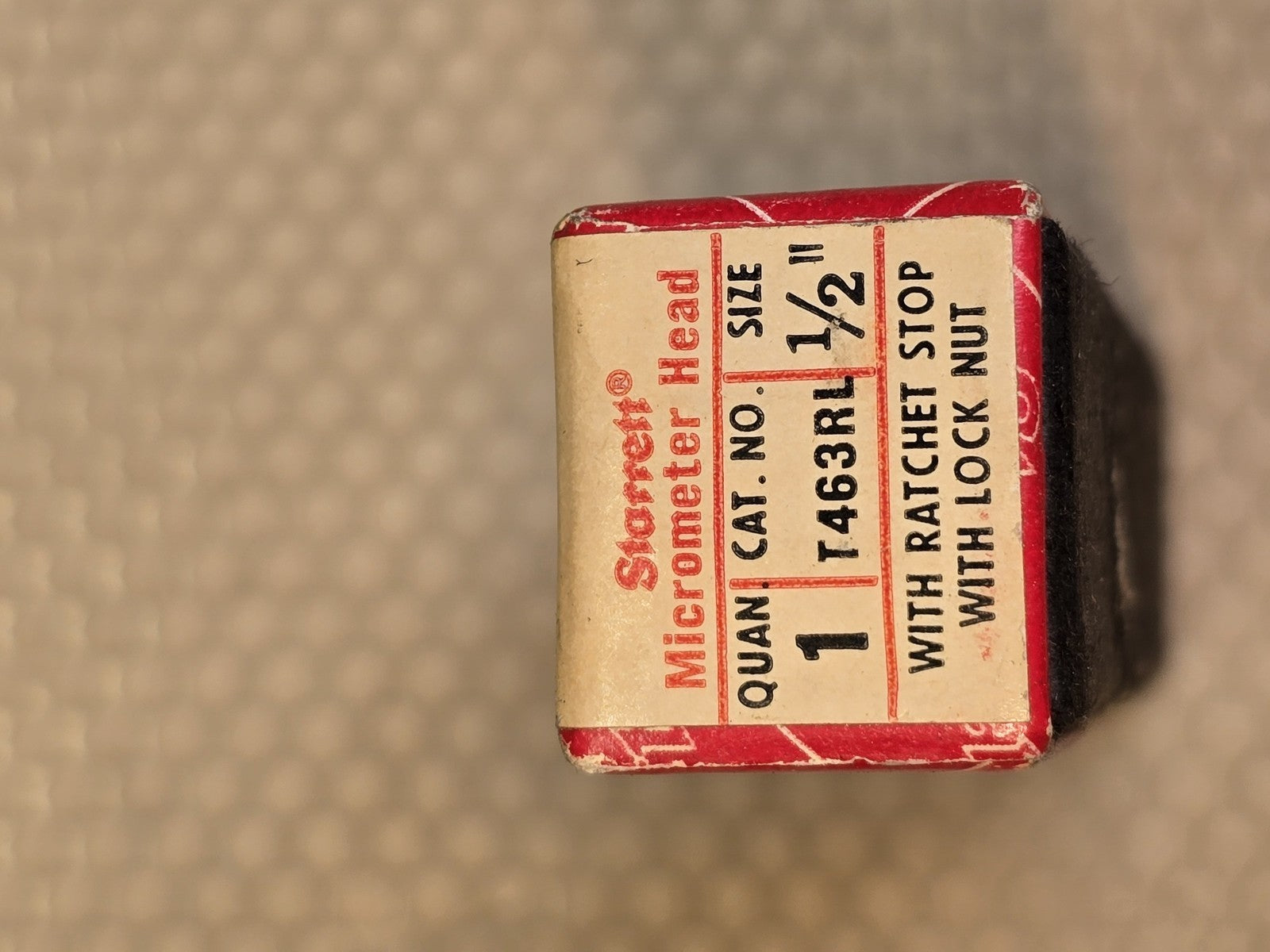 Starrett T463RL Micrometer Head 0-1/2" .0001" Ratchet Stop Lock Nut NEW