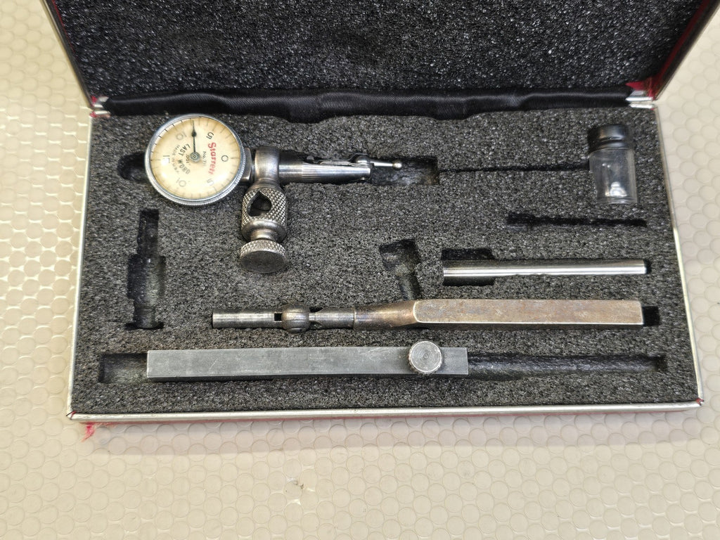 Starrett No. 711 Last Word Universal Dial Test Indicator Set .001" w/ Case
