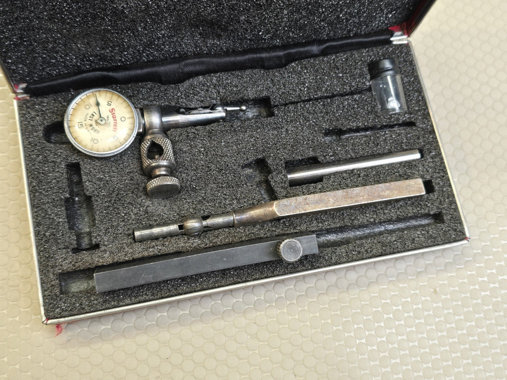 Starrett No. 711 Last Word Universal Dial Test Indicator Set .001" w/ Case