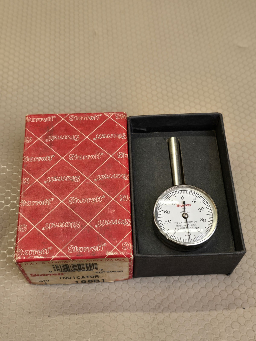 Starrett 196B1 Universal Back Plunger Dial Indicator .001" Range 0-.200" Machini