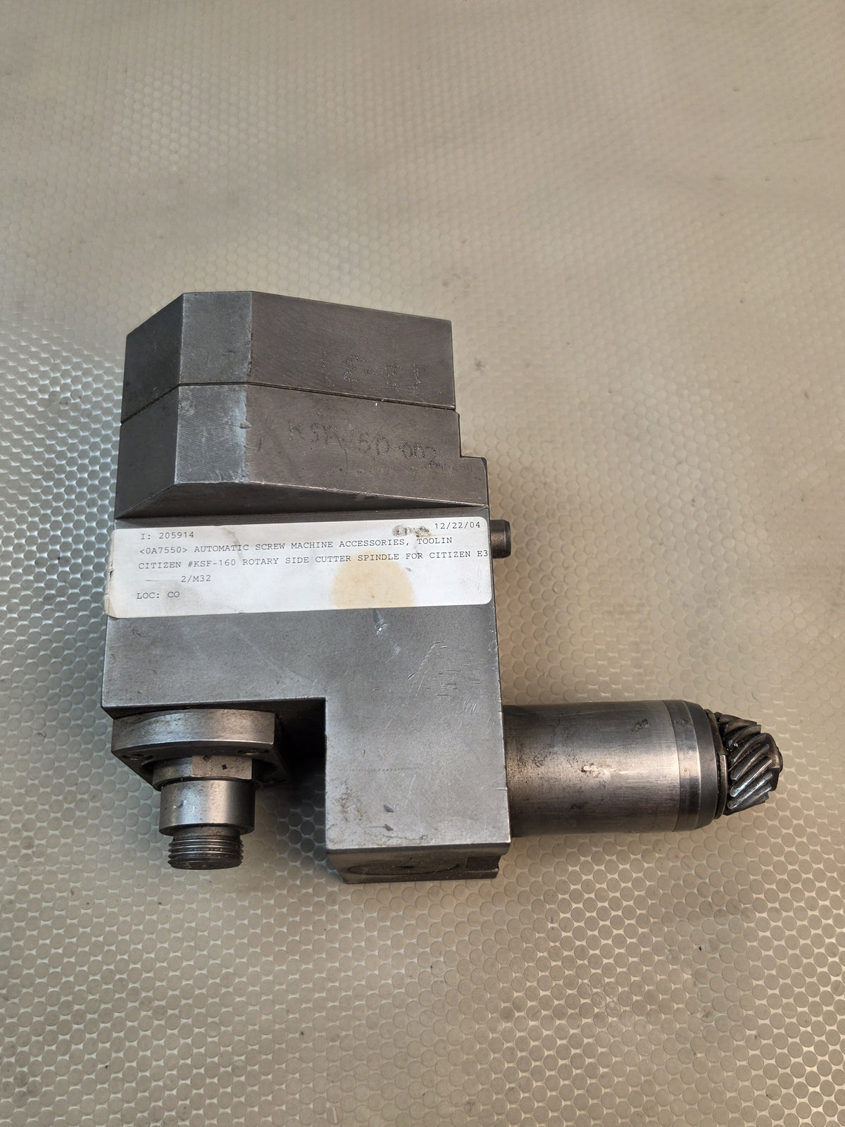 CITIZEN, KSF-160, ROTARY SIDE CUTTER SPINDLE FOR E25J/E32/M(2)20/M32