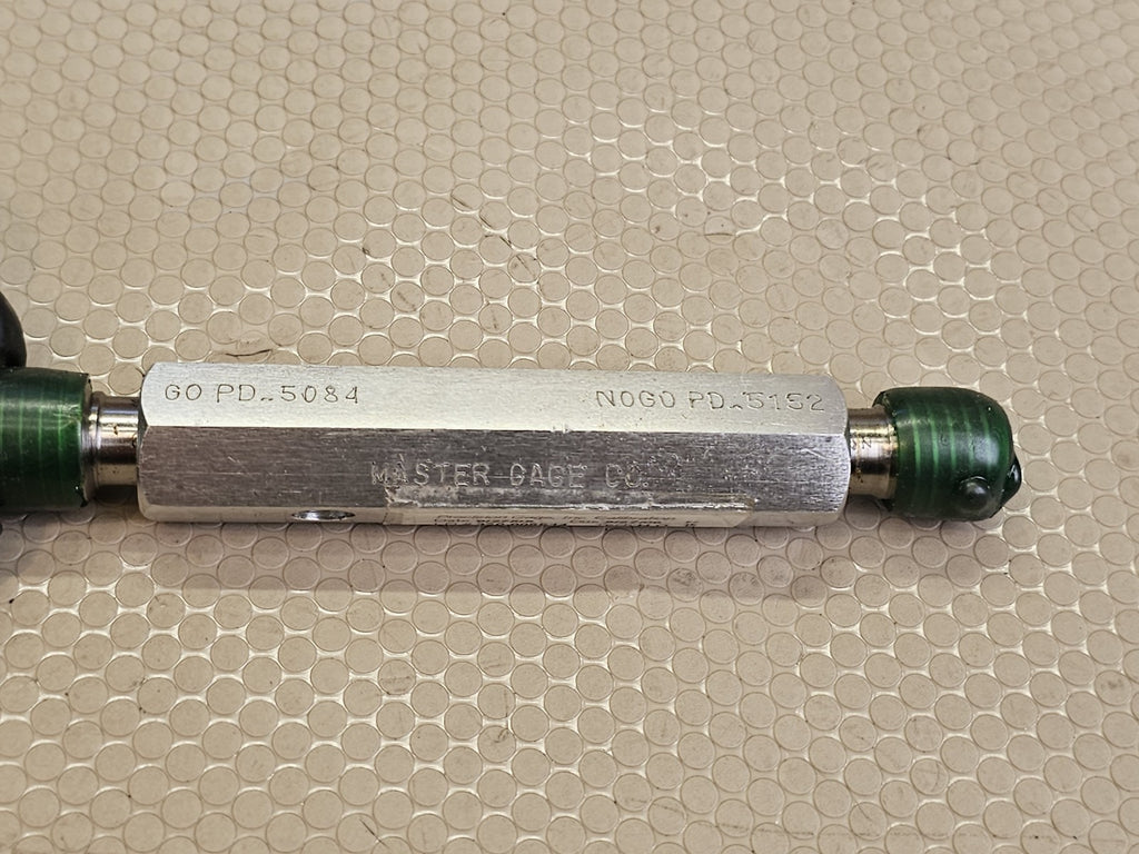MASTER GAGE CO. 9/16-12 UNC 2B Thread Plug Gage GO PD.5084 NOGO PD.5152
