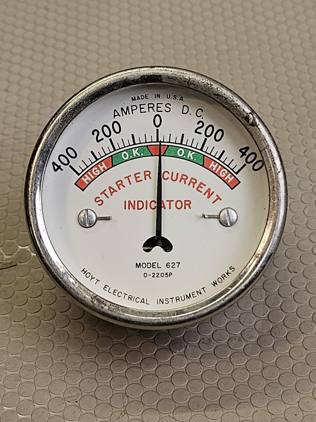 HOYT Model 627 D-2205P 400 Amperes DC Starter Current Indicator Gauge
