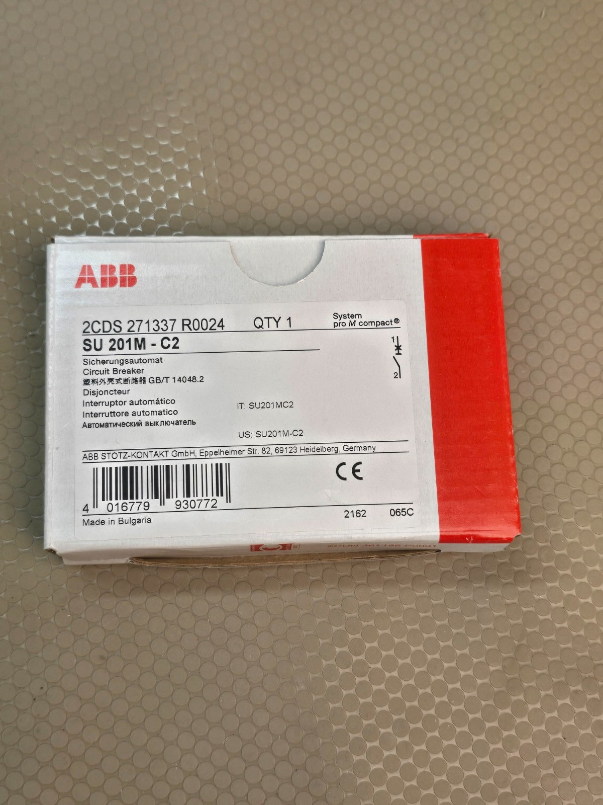 ABB 2CDS 271337 R0024 Circuit Breaker SU 201M-C2 New