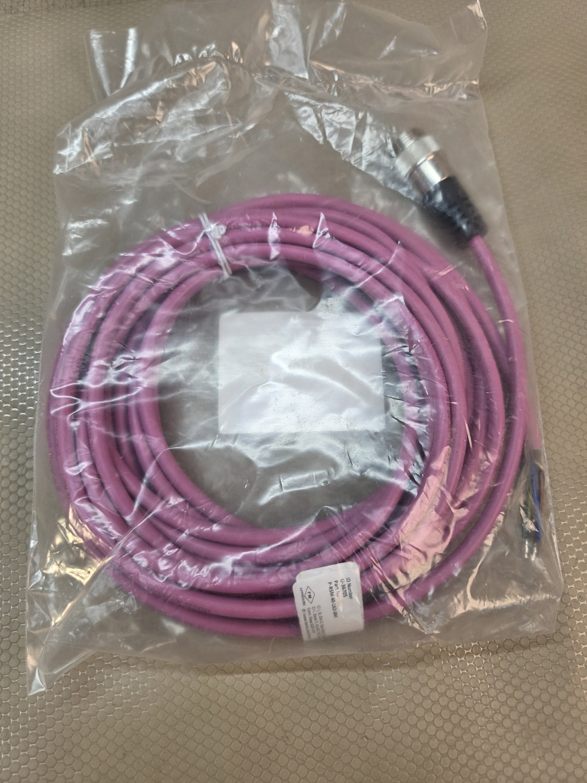 Turck P-RSM 40-162-8M U-36705 7/8 Minifast 4 Pin Male Cordset 8M Plum 300V - NEW