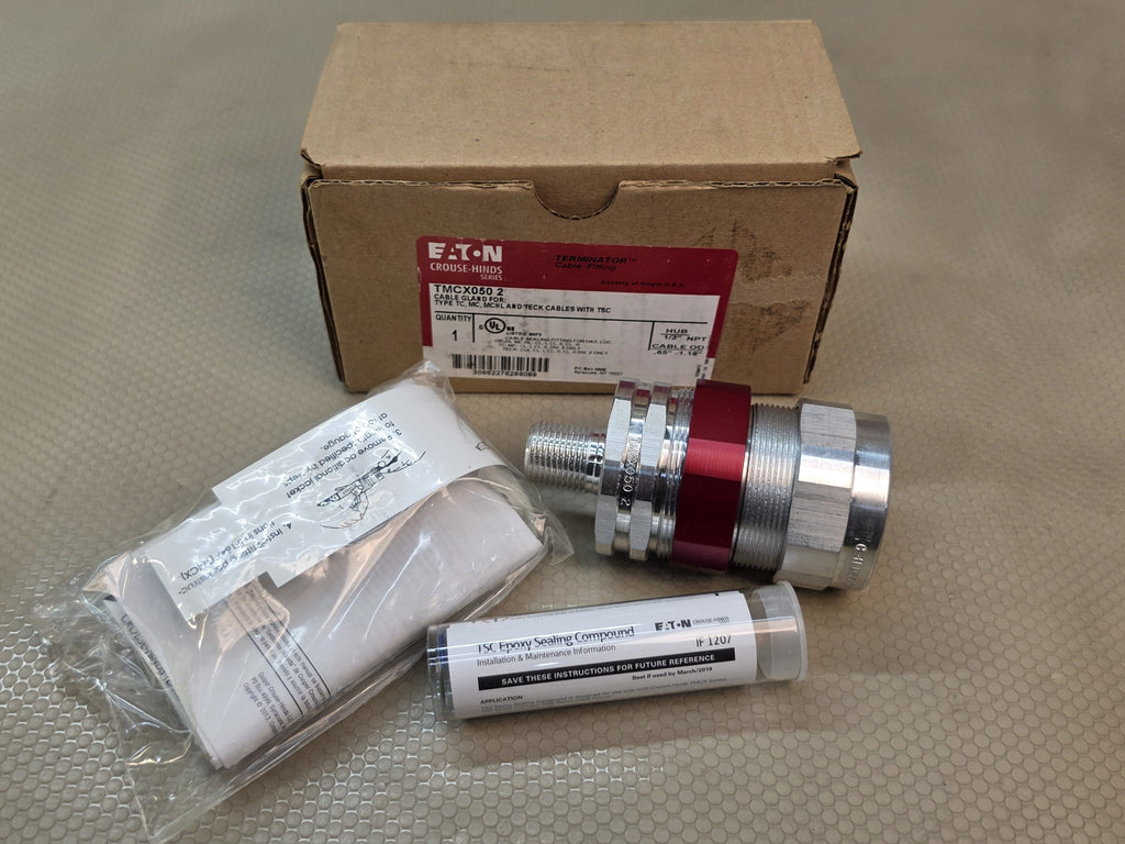 Eaton Crouse-Hinds TMCX050 2 Terminator II Cable Gland 1/2 NPT - NEW