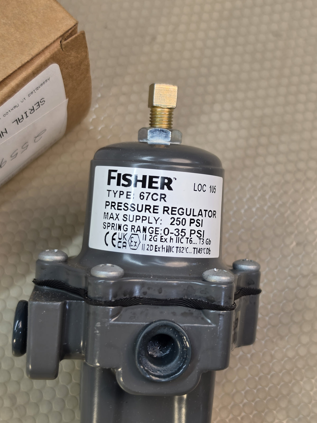 Fisher 67CR 67C*36346508 Pressure Regulator 0-35 PSI 250 PSI - NEW