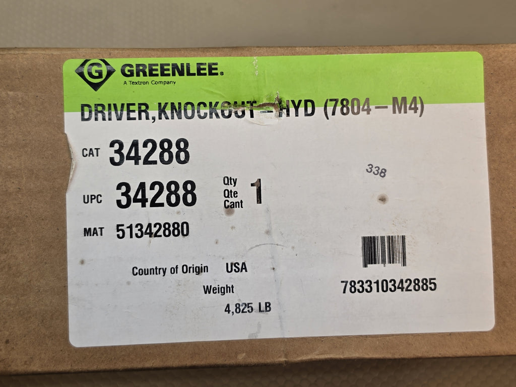 Greenlee 34288 7804-M4 7804SB Quick Draw Hydraulic Knockout Driver