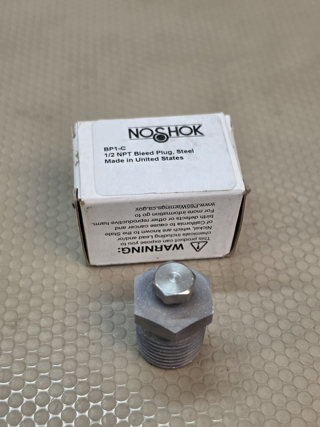 NOSHOK BP1-C 1/2 NPT Steel Bleed Plug Valve Vent Plug USA
