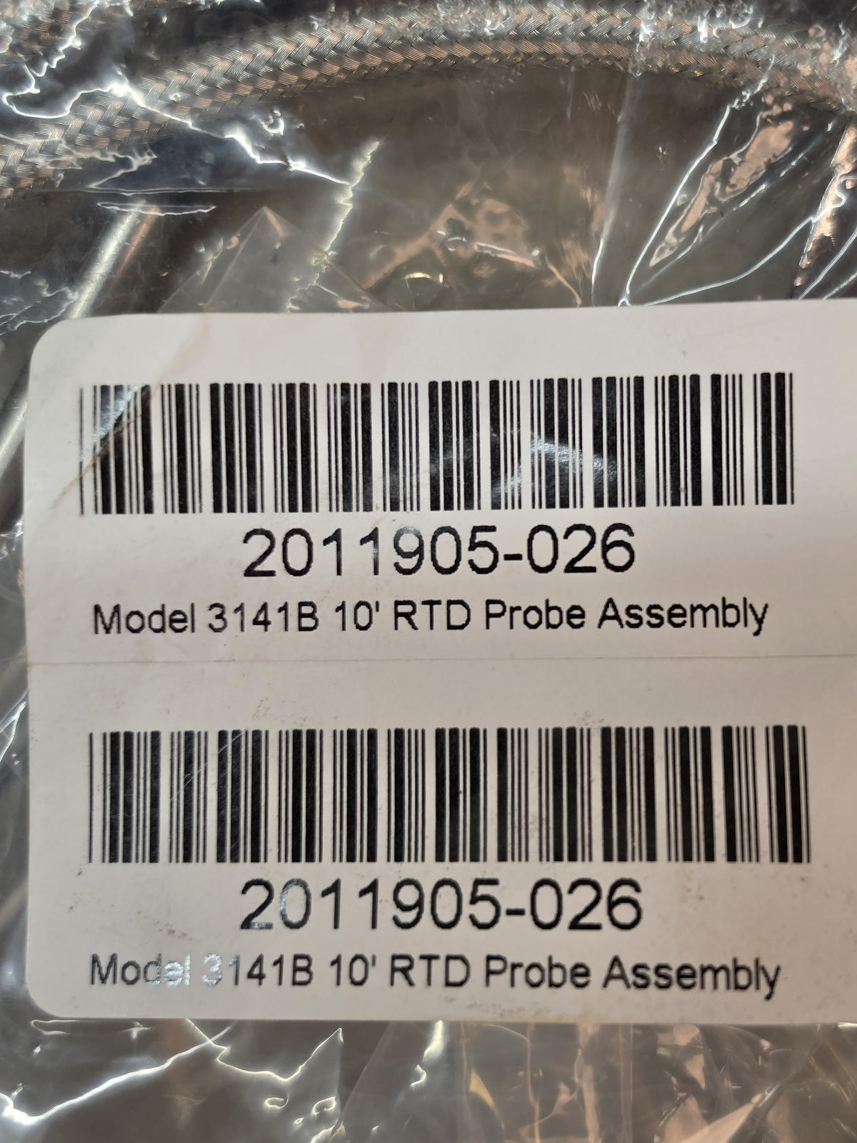 ABB Totalflow 2011905-026 3141B 10' SS Braided RTD Probe 1/2" NPT - NEW