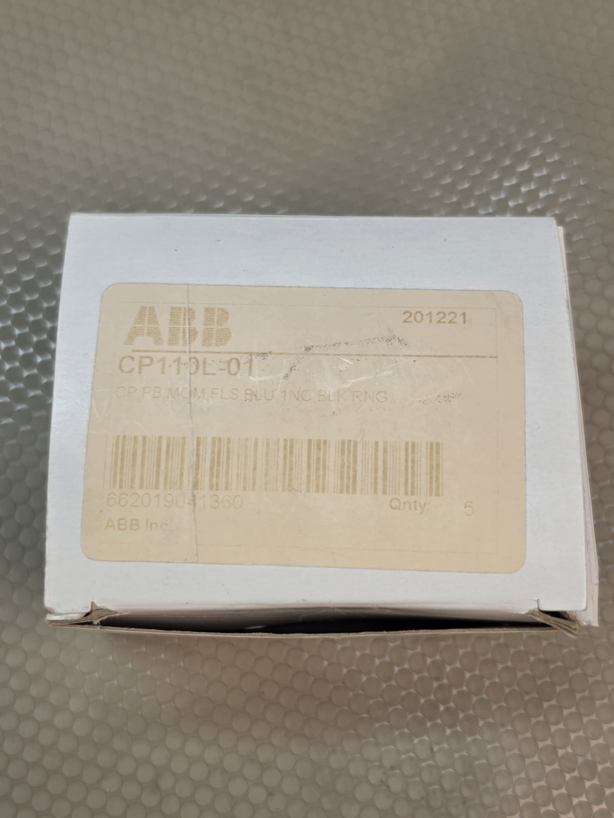 ABB CP1-10L-01 Blue Flush Momentary Pushbutton Switch 1NC *5 PACK*