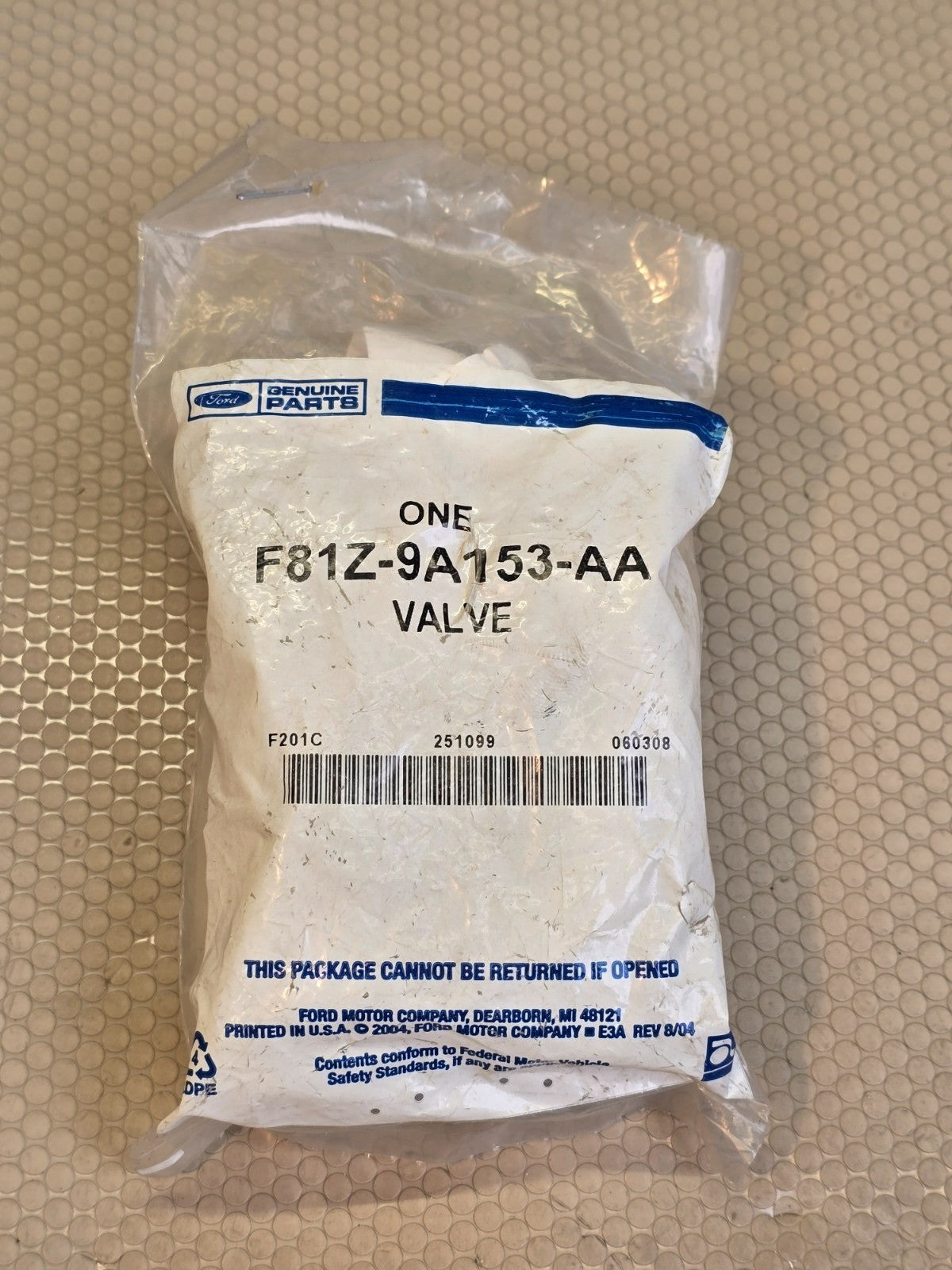 Ford F81Z-9A153-AA 7.3L Powerstroke Fuel Bowl Drain Valve OEM NOS