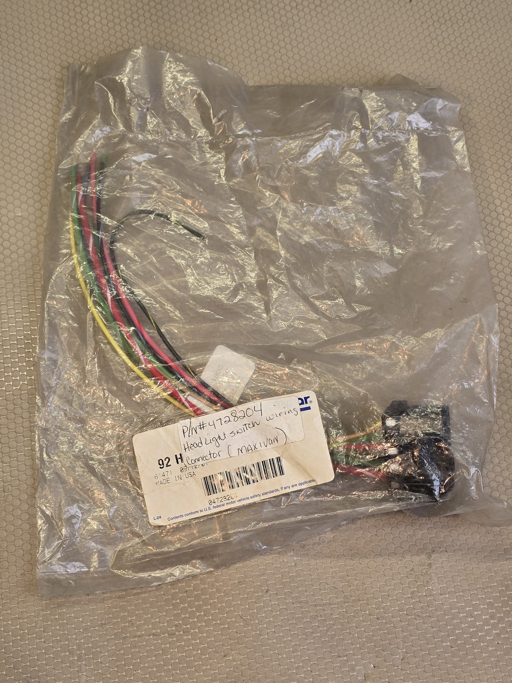 Mopar 4728204 Headlamp Switch Wiring Harness Connector 92 Dodge Maxivan
