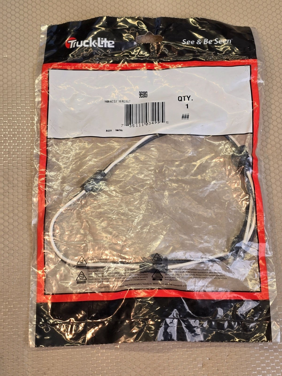 Truck-Lite 96989 22.75" Identification Harness 3-Plug .180 Bullet LED