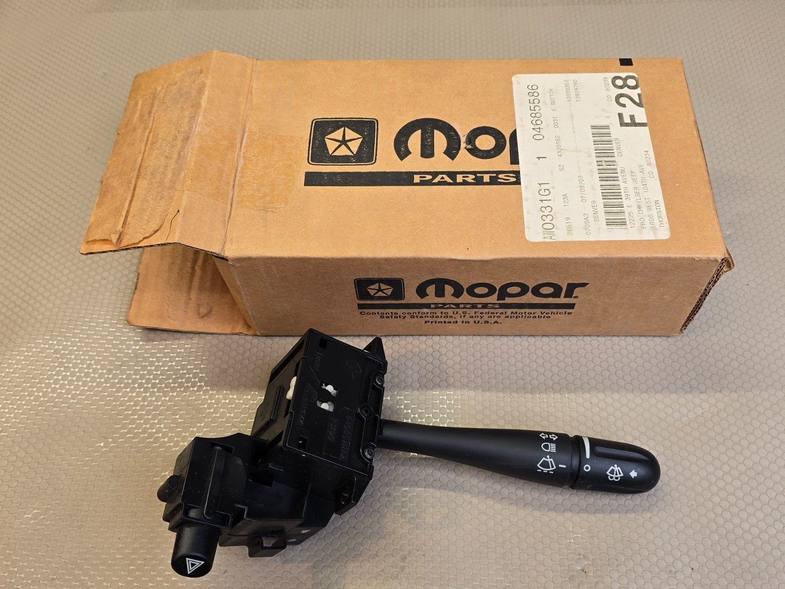 Mopar 04685586 Multifunction Turn Signal Wiper Headlight Combination Switch