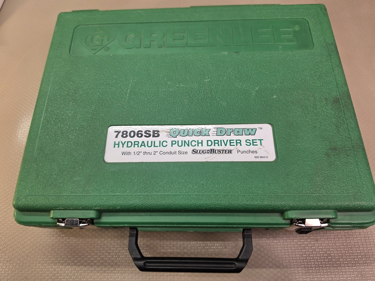 Greenlee 7806SB Quick Draw 8-Ton Hydraulic Knockout Set 1/2-2 Slug-Buster