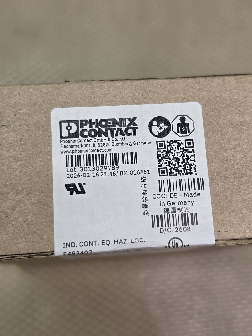 Phoenix Contact 2905744 CBM E8 24DC/0.5-10A NO-R Circuit Breaker - Sealed - NEW