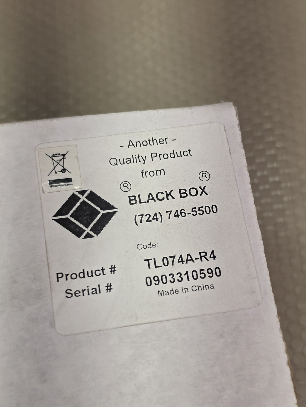 Black Box TL074A-R4 6-Port MS-6 RS-232 DB25 Modem Splitter w/ Cables New In Box