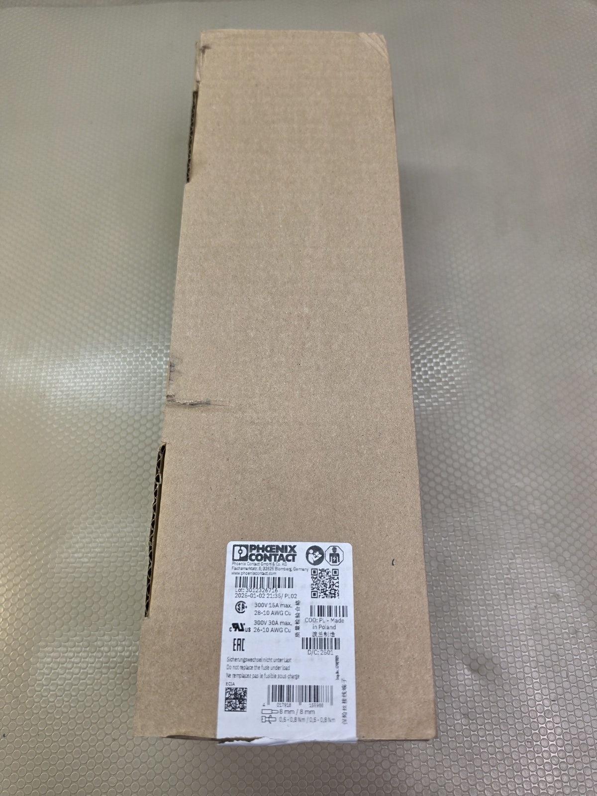 Phoenix Contact 3007204 UKK 5-HESI 5x20 Fuse Terminal Block - 50 Pieces - NEW
