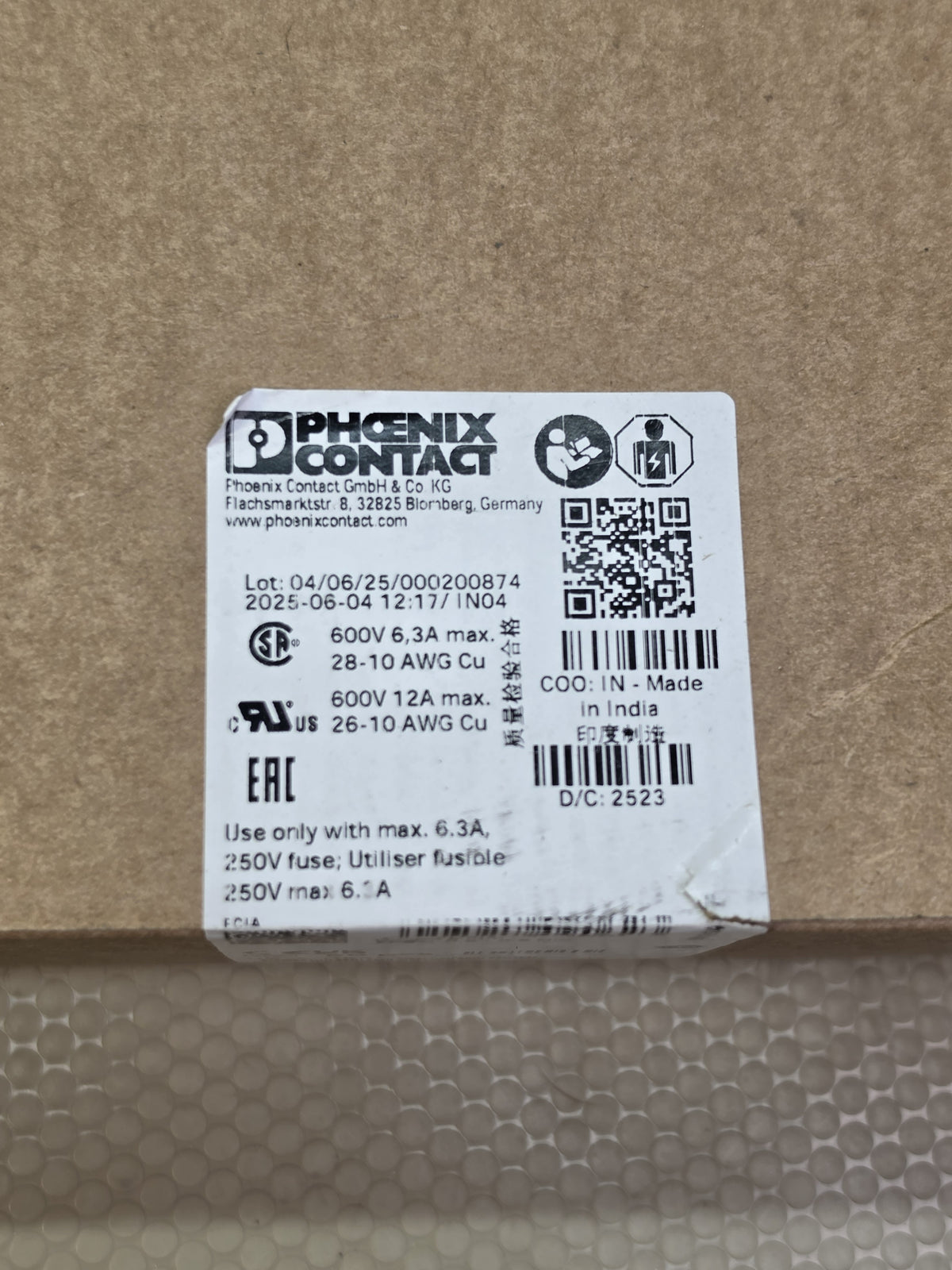 Phoenix Contact UK 5-HESI 3004100 Fuse Terminal Block 600V *50 PIECES* - NEW