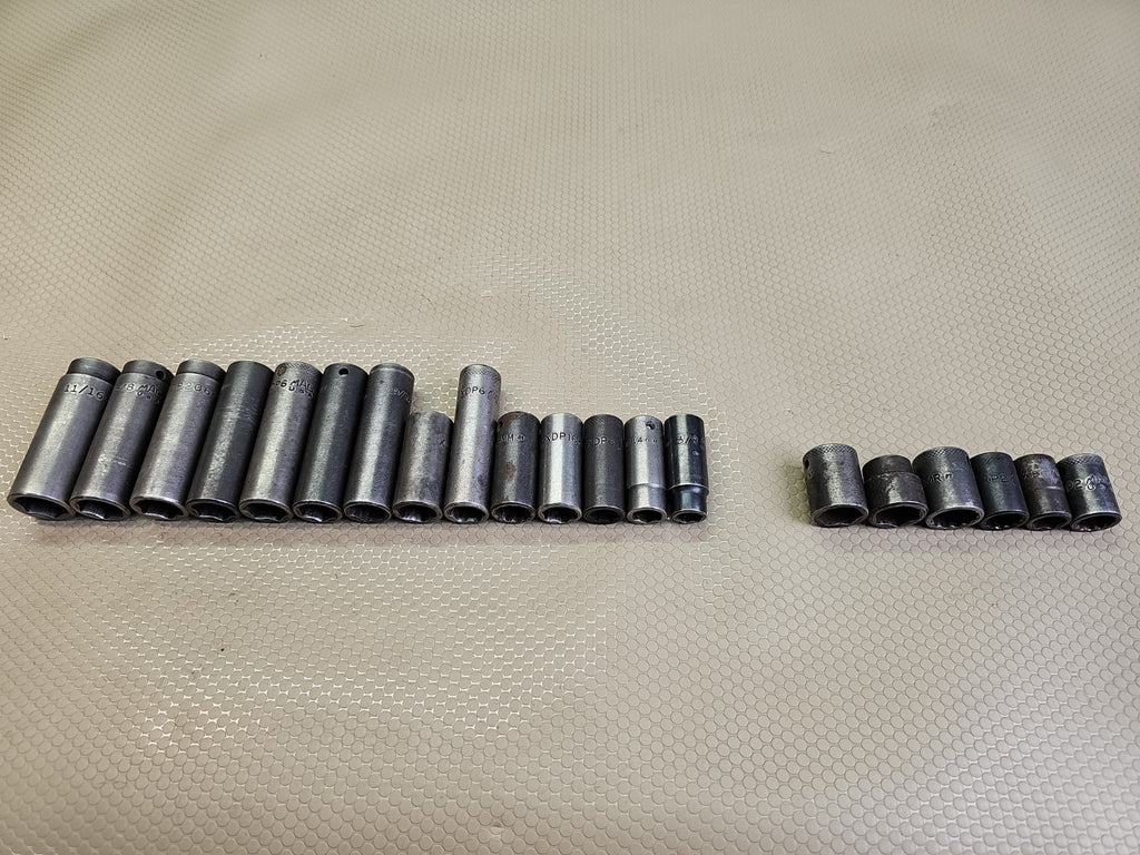 20pc Mac Tools Mixed 3/8" Drive Sockets, Deep And Shallow Metric & Sae impact