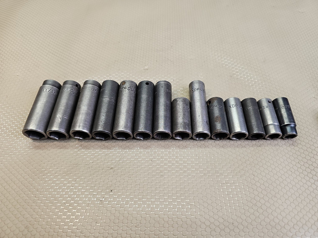 20pc Mac Tools Mixed 3/8" Drive Sockets, Deep And Shallow Metric & Sae impact