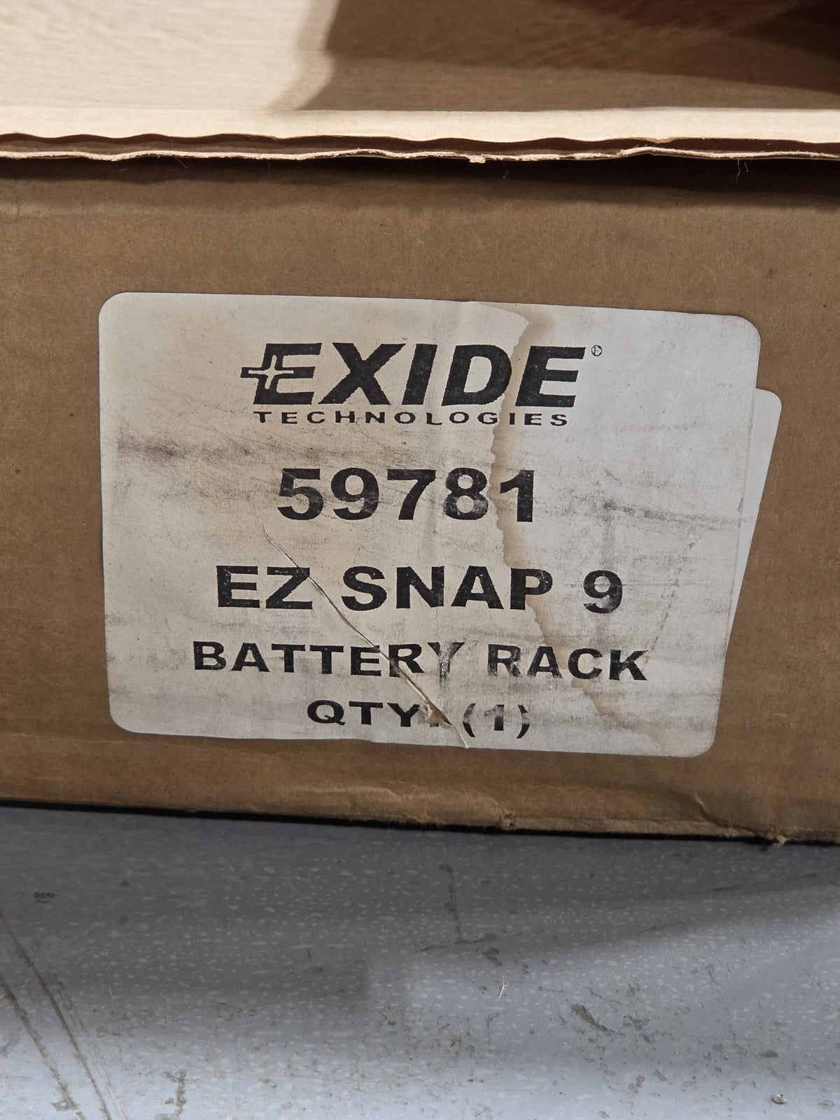 Exide 59781 EZ SNAP 9 Industrial Storage Battery Rack
