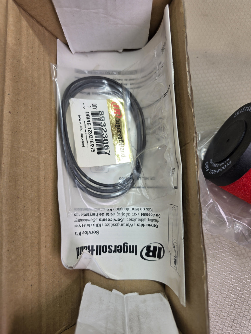 Ingersoll Rand 88343157 HE123 Filter Element w/ 89323067 O-Ring Kit -GENUINE NEW