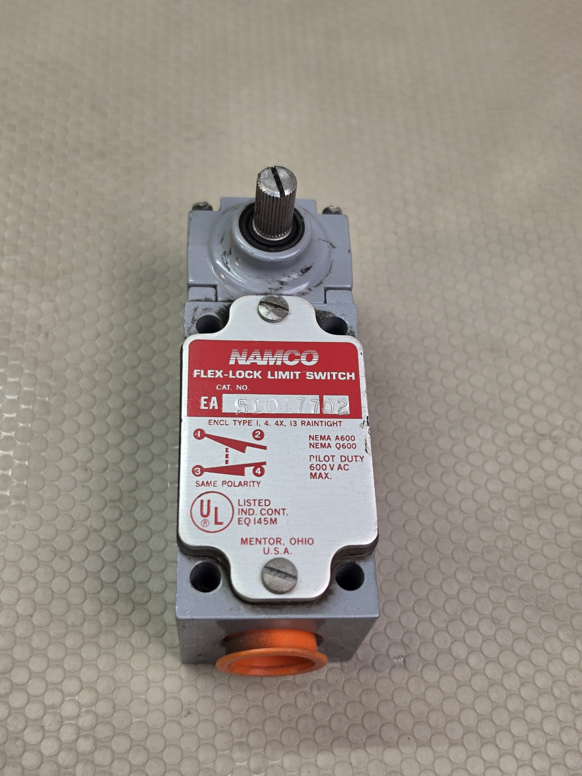 NAMCO EA510-17702 Flex-Lock Limit Switch Body 600VAC NEMA A600 Q600 Raintight