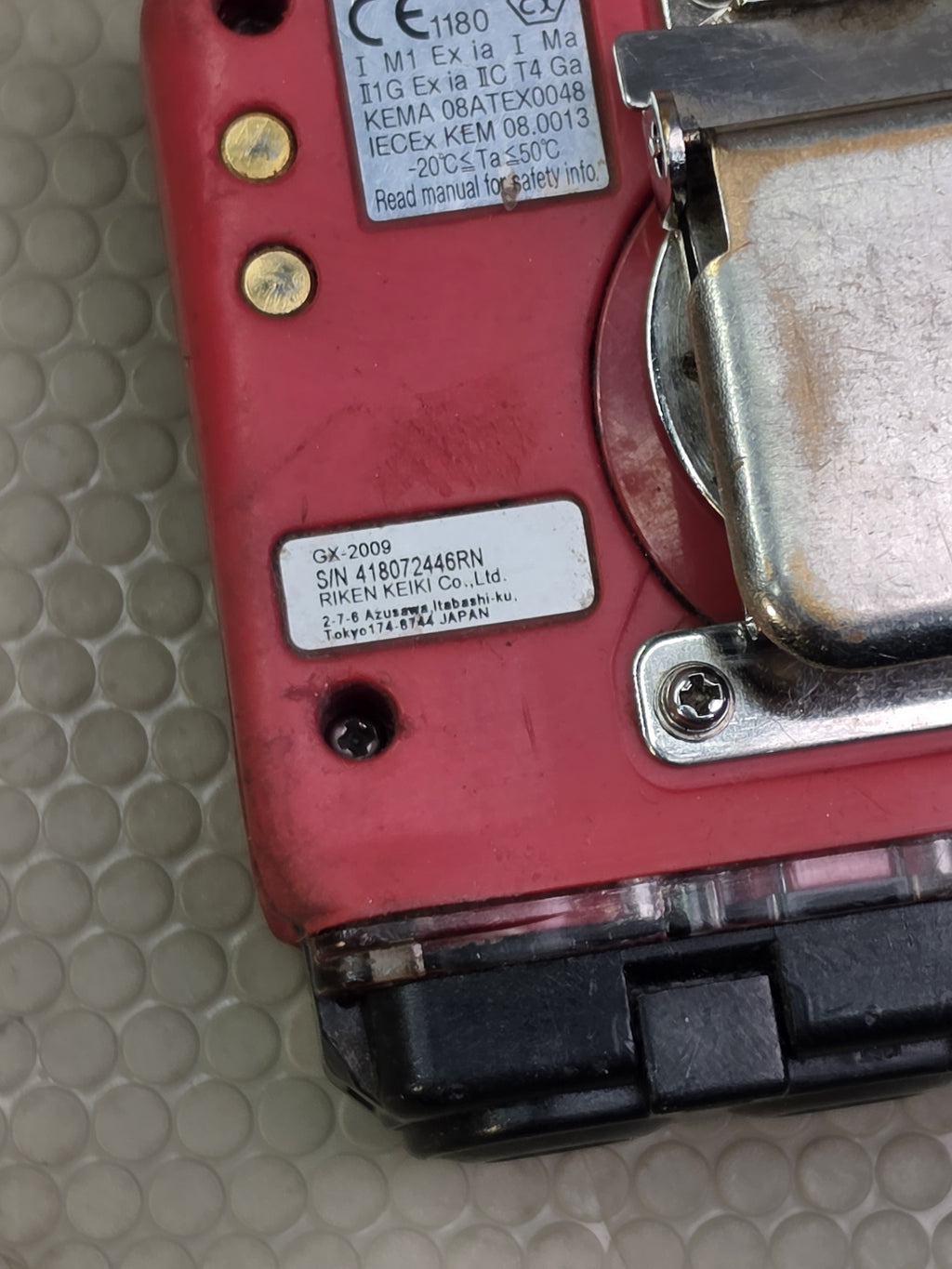 RKI GX-2009 Portable 4-Gas Detector H2S CO LEL O2 w/ BC-2009 Charger