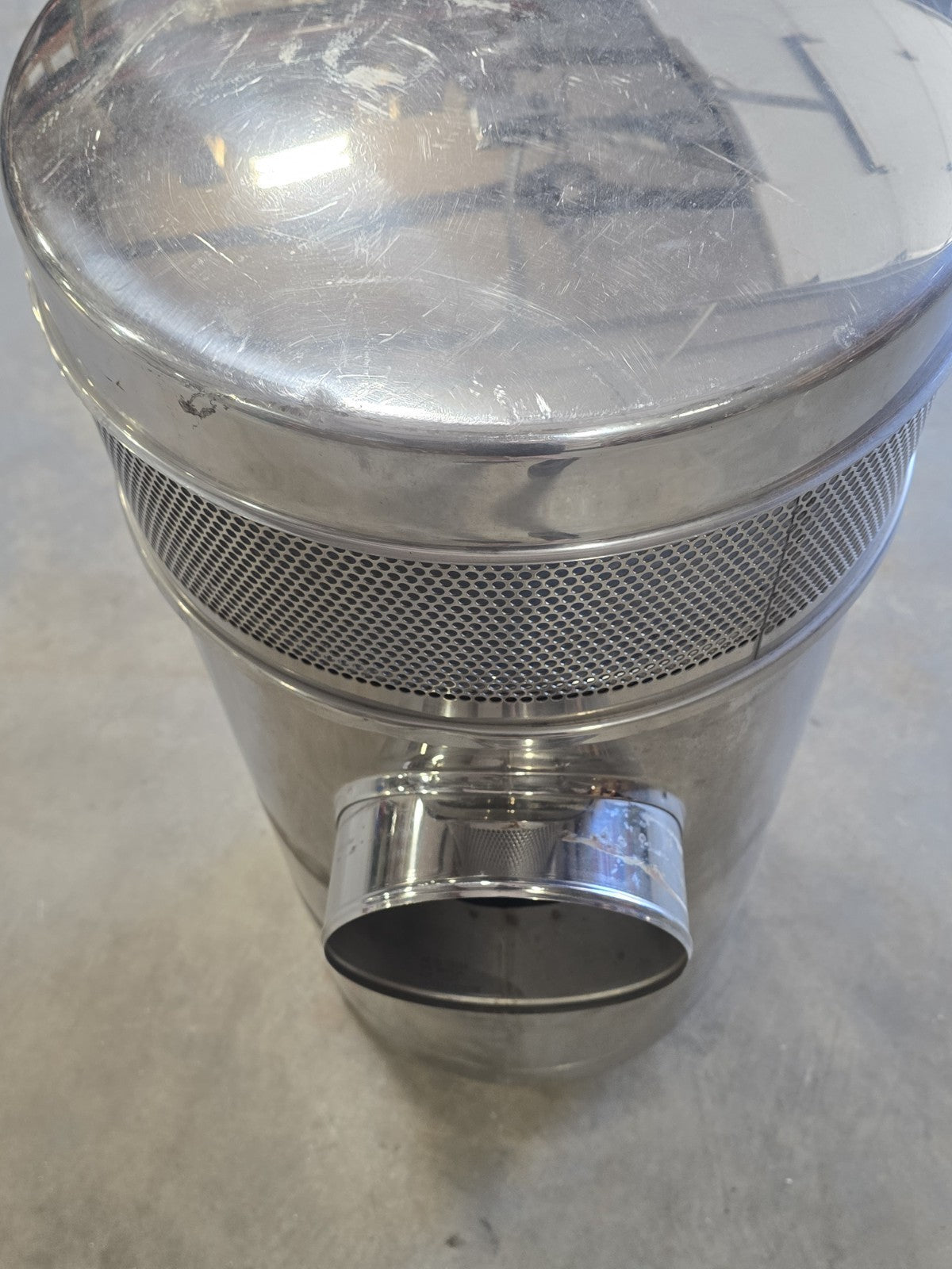 PETERBILT Genuine Vortex 05-15058 AIR CLEANER 15 Inch CHROME