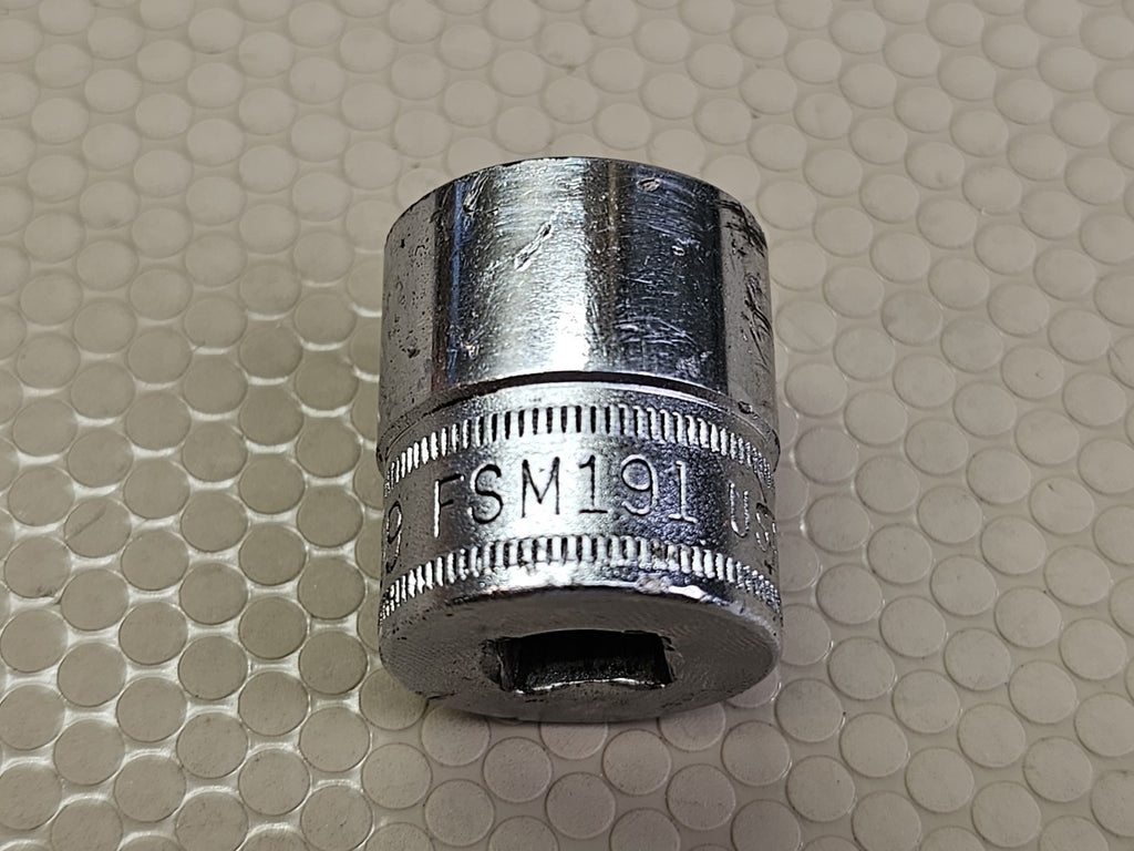 Snap-on FSM191 19mm 3/8" Drive 6-Point Metric Shallow Socket