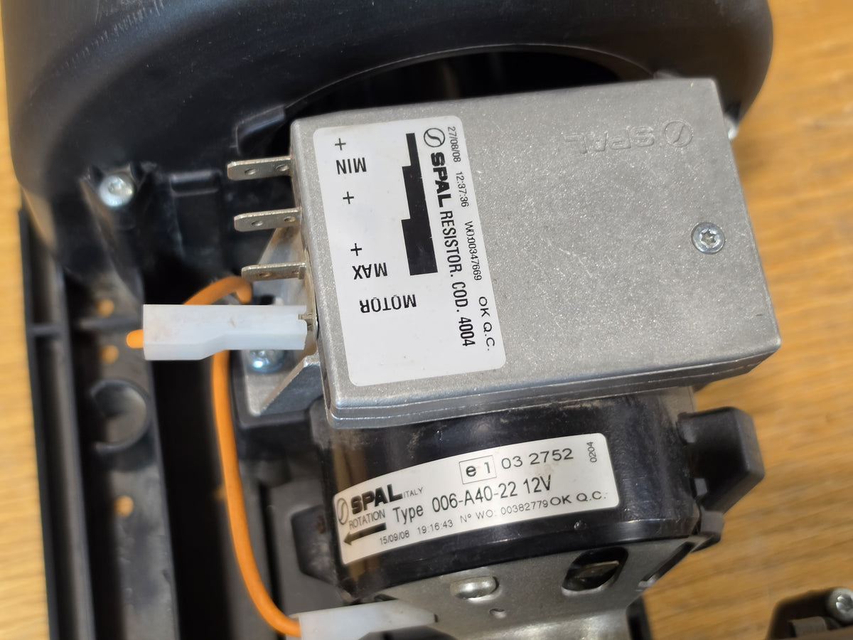 SPAL 006-A40-22 12V Dual Squirrel Cage Blower Fan Motor Assembly w/ Resistor 400